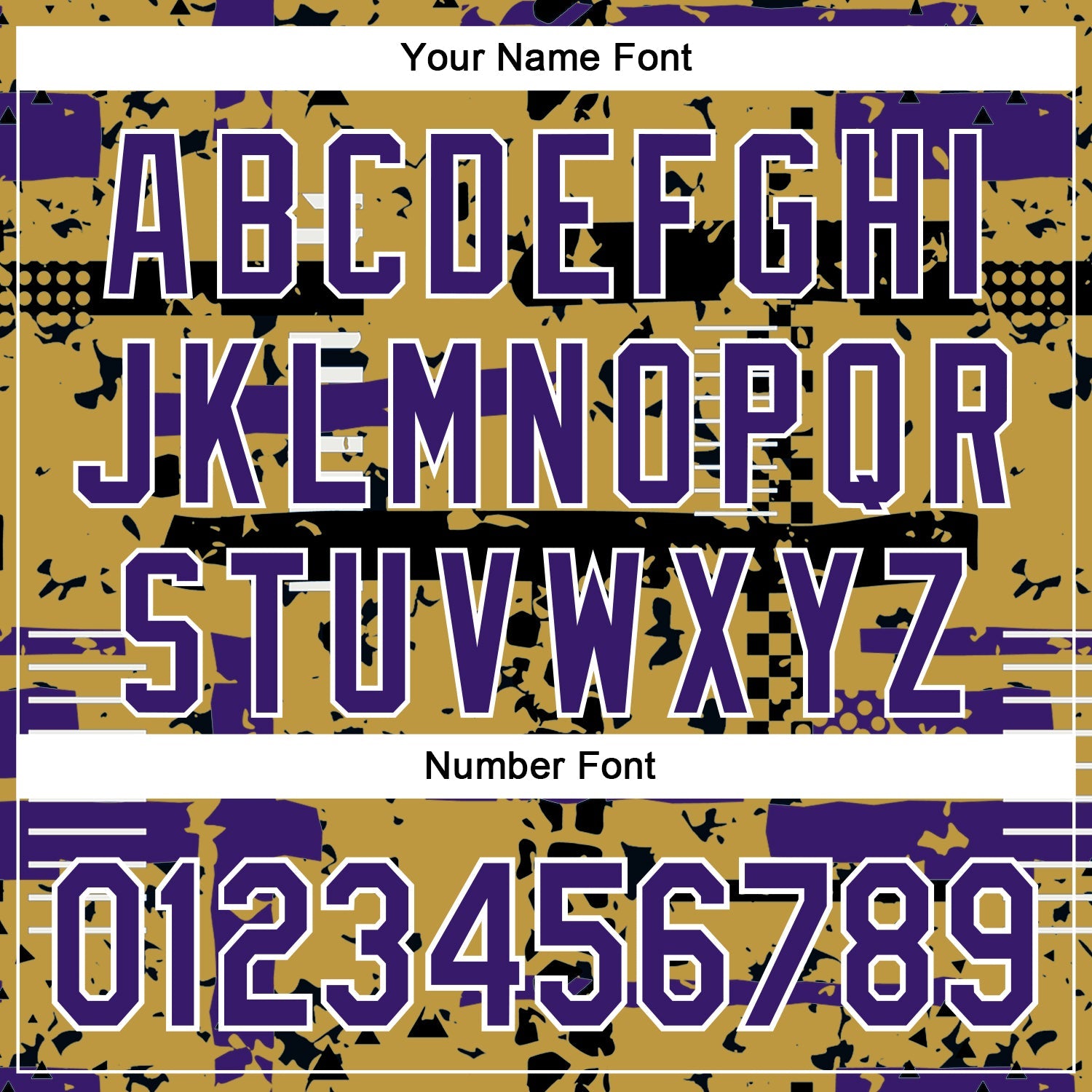 Custom Old Gold Purple Black-White Abstract Fragment Shape 3D Pattern Design Bomber Full-Snap Varsity Letterman Hoodie Jacket