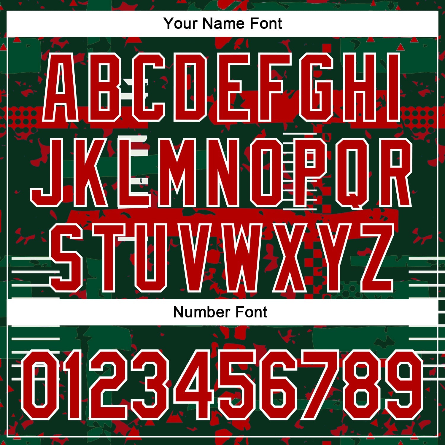Custom Green Red Kelly Green-White Abstract Fragment Shape 3D Pattern Design Bomber Full-Snap Varsity Letterman Hoodie Jacket