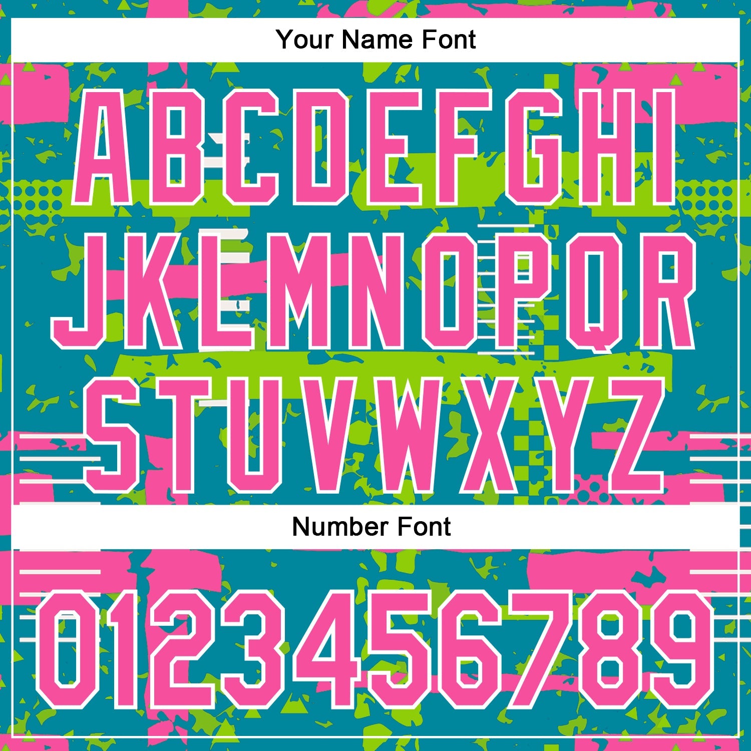 Custom Teal Pink Neon Green-White Abstract Fragment Shape 3D Pattern Design Bomber Full-Snap Varsity Letterman Hoodie Jacket