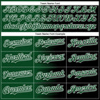 Custom Kelly Green Black-White Gradient Line Bomber Full-Snap Varsity Letterman Hoodie Jacket