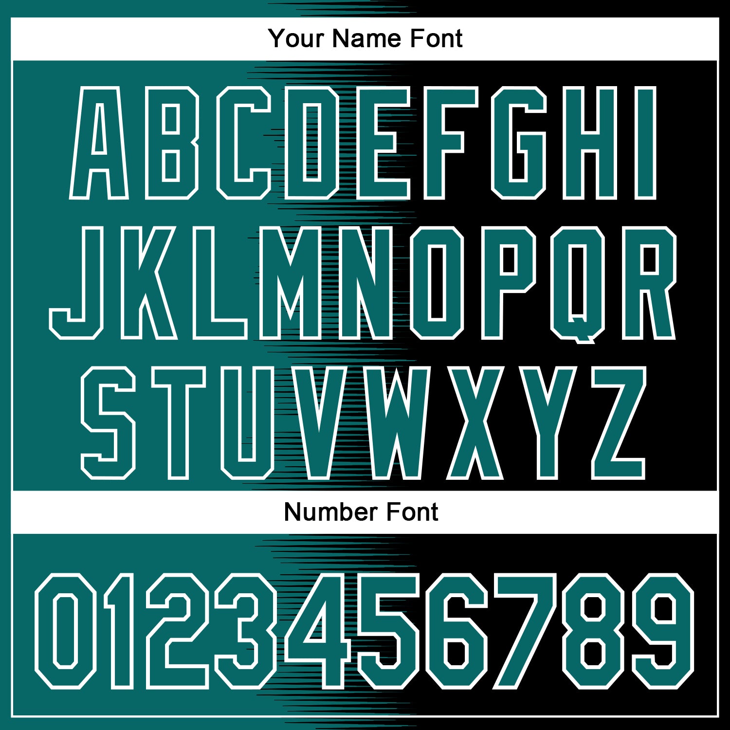 Custom Teal Black-White Gradient Line Bomber Full-Snap Varsity Letterman Hoodie Jacket