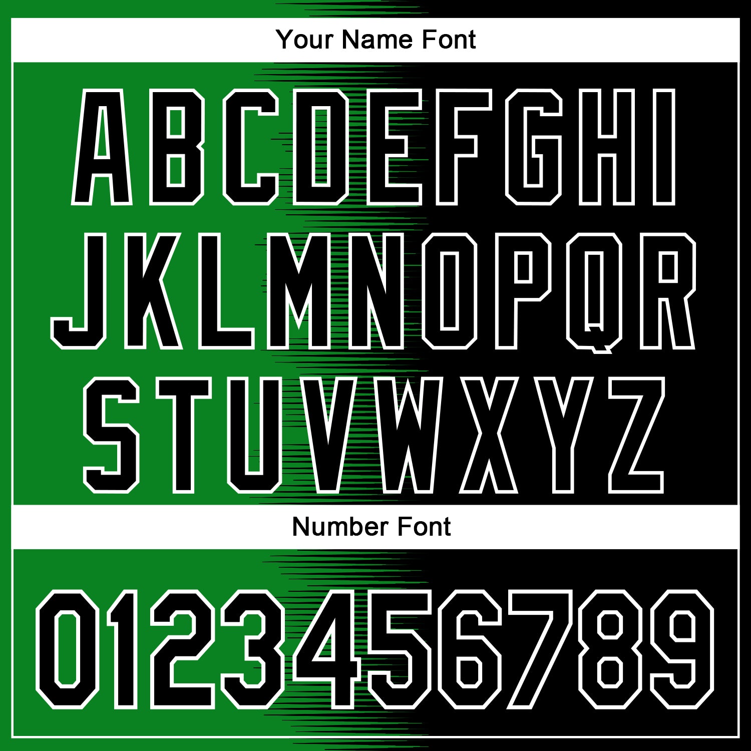 Custom Grass Green Black-White Gradient Line Bomber Full-Snap Varsity Letterman Hoodie Jacket