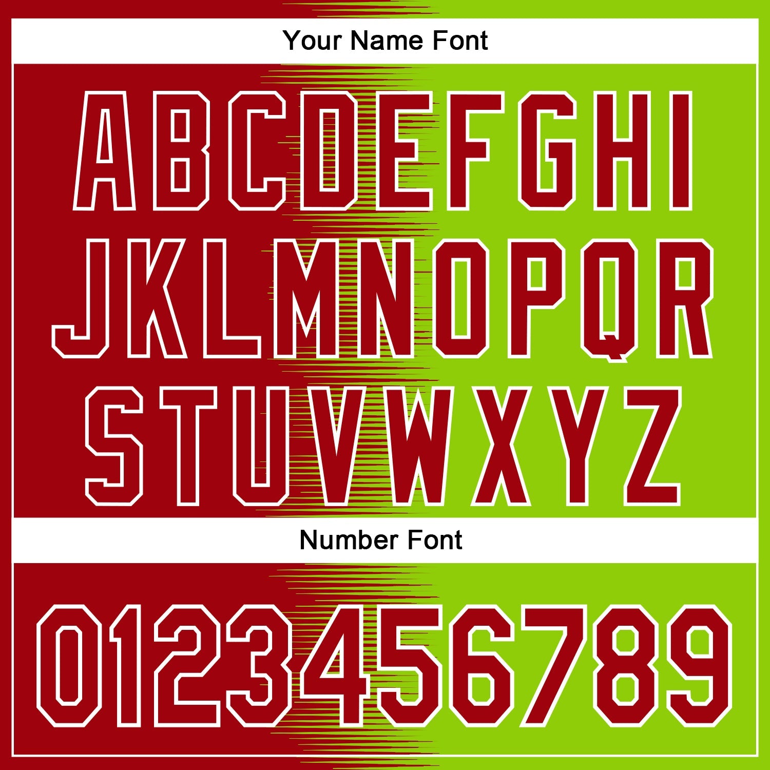 Custom Red Neon Green-White Gradient Line Bomber Full-Snap Varsity Letterman Hoodie Jacket