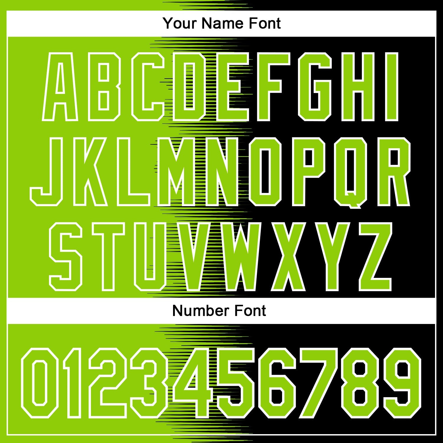 Custom Neon Green Black-White Gradient Line Bomber Full-Snap Varsity Letterman Hoodie Jacket