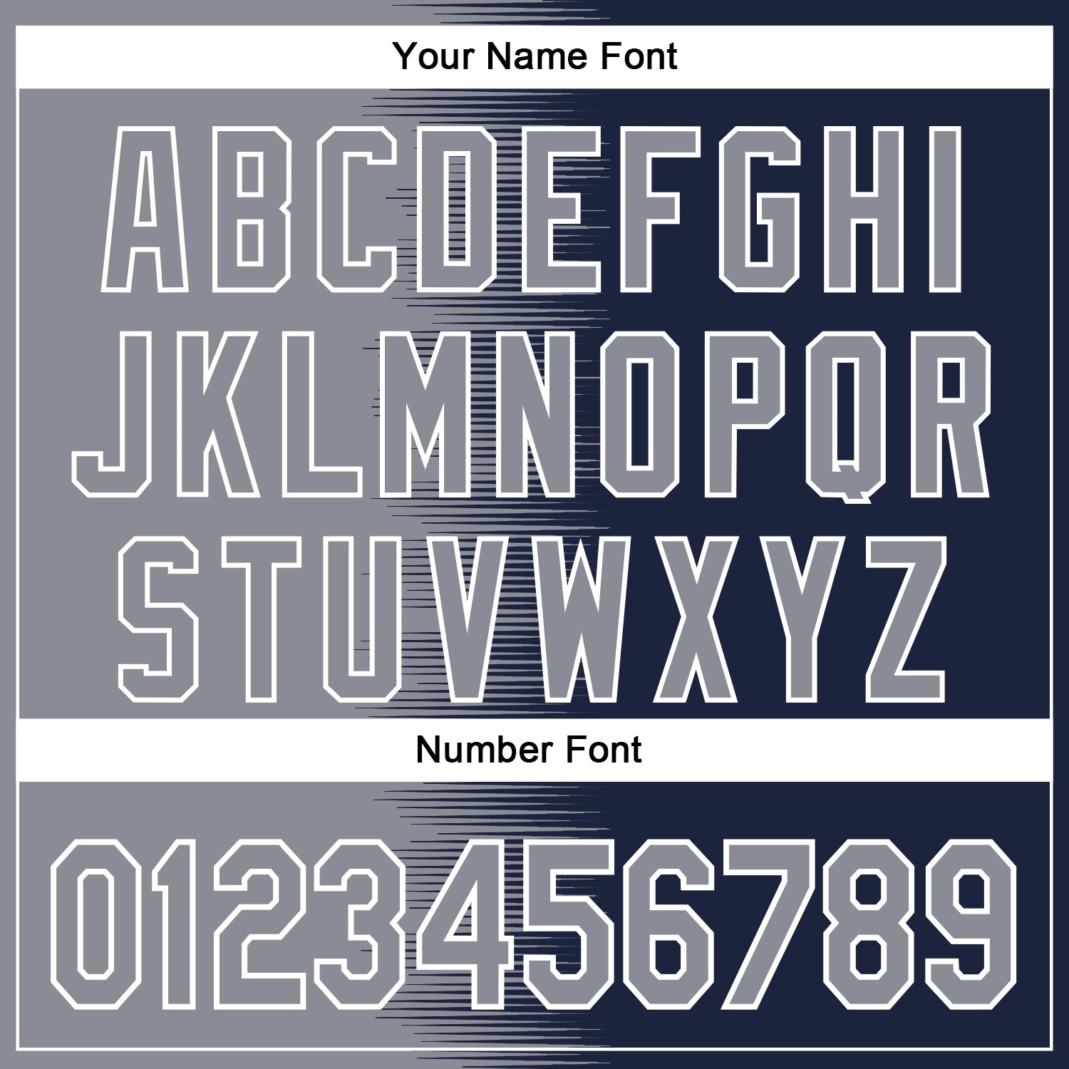 Custom Gray Navy-White Gradient Line Bomber Full-Snap Varsity Letterman Hoodie Jacket