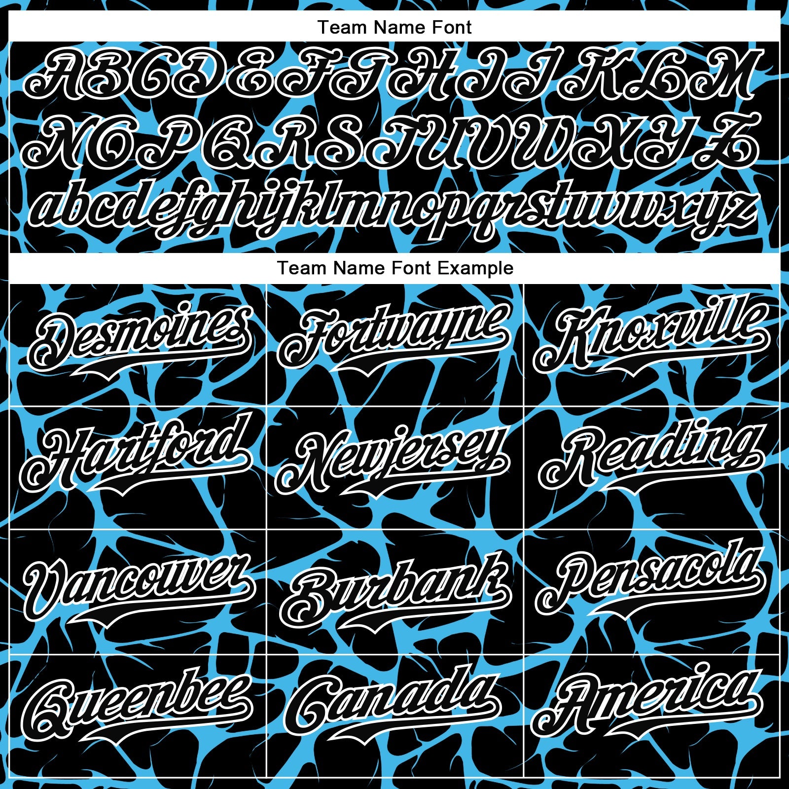 Custom Black Sky Blue-White Abstract Network 3D Pattern Design Bomber Full-Snap Varsity Letterman Hoodie Jacket
