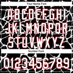 Custom Black White-Red Abstract Network 3D Pattern Design Bomber Full-Snap Varsity Letterman Hoodie Jacket