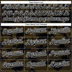 Custom Black Yellow-White Curve Lines 3D Pattern Design Bomber Full-Snap Varsity Letterman Hoodie Jacket