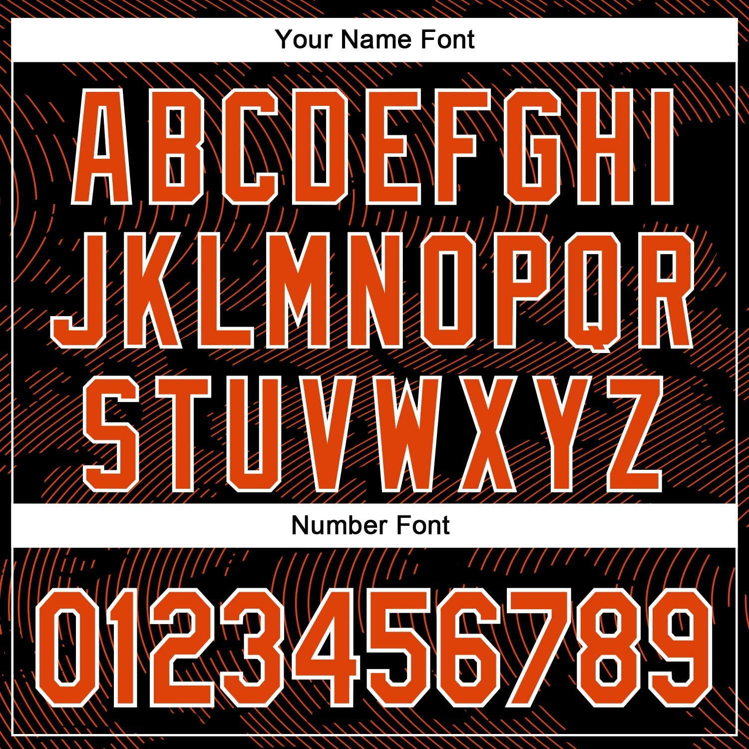 Custom Black Orange-White Curve Lines 3D Pattern Design Bomber Full-Snap Varsity Letterman Hoodie Jacket