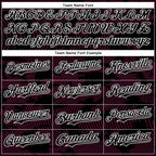 Custom Black Hot Pink-White Curve Lines 3D Pattern Design Bomber Full-Snap Varsity Letterman Hoodie Jacket