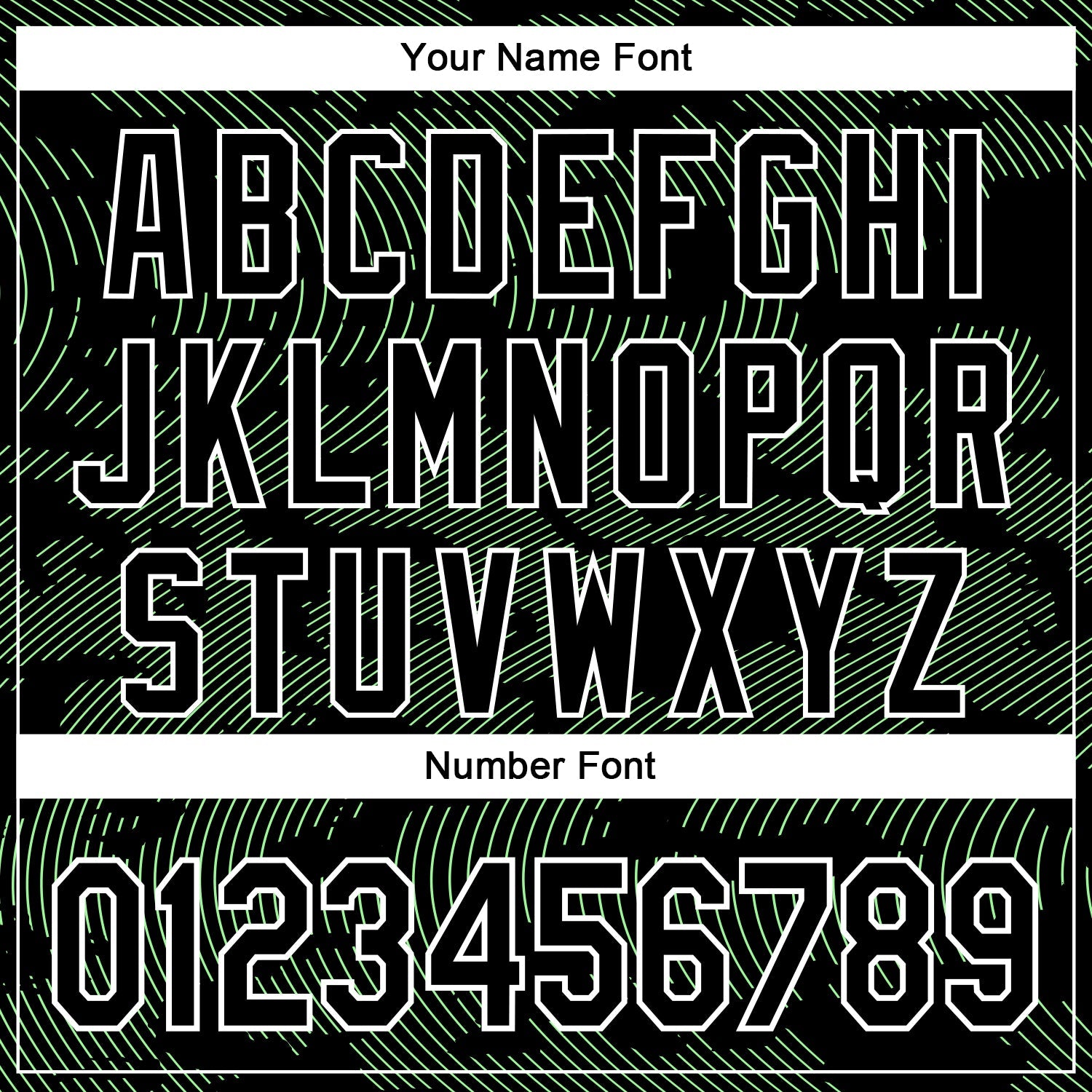 Custom Black Pea Green-White Curve Lines 3D Pattern Design Bomber Full-Snap Varsity Letterman Hoodie Jacket