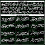 Custom Black Grass Green-White Curve Lines 3D Pattern Design Bomber Full-Snap Varsity Letterman Hoodie Jacket