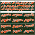 Custom Green Orange-White Curve Lines 3D Pattern Design Bomber Full-Snap Varsity Letterman Hoodie Jacket