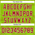 Custom Neon Green Red-White Curve Lines 3D Pattern Design Bomber Full-Snap Varsity Letterman Hoodie Jacket