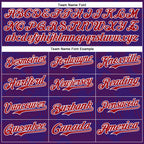 Custom Purple Red-White Curve Lines 3D Pattern Design Bomber Full-Snap Varsity Letterman Hoodie Jacket