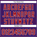 Custom Purple Red-White Curve Lines 3D Pattern Design Bomber Full-Snap Varsity Letterman Hoodie Jacket