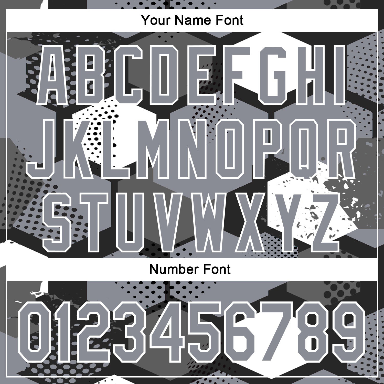 Custom Black Gray-White Geometric Shape 3D Pattern Design Bomber Full-Snap Varsity Letterman Hoodie Jacket