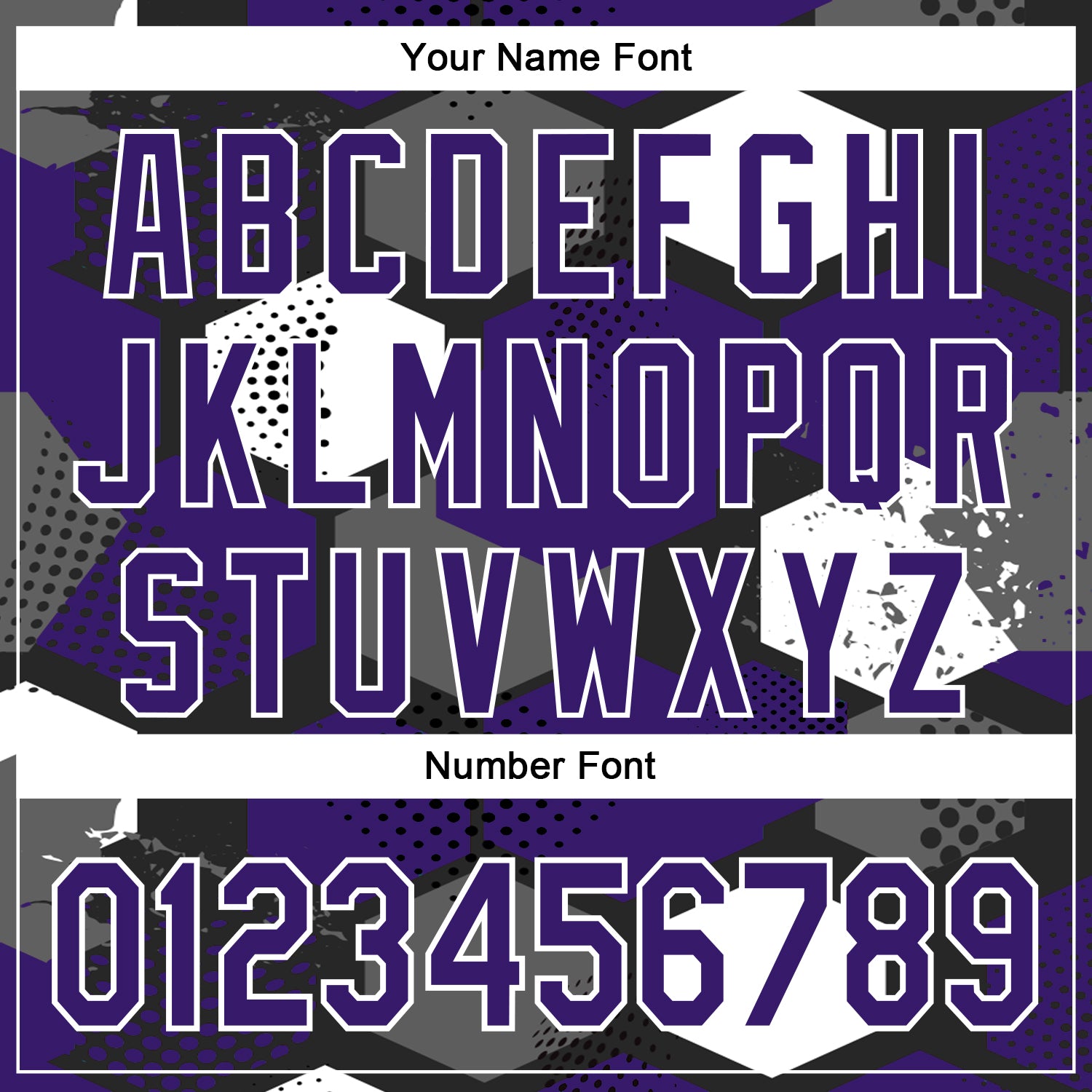Custom Black Purple-White Geometric Shape 3D Pattern Design Bomber Full-Snap Varsity Letterman Hoodie Jacket