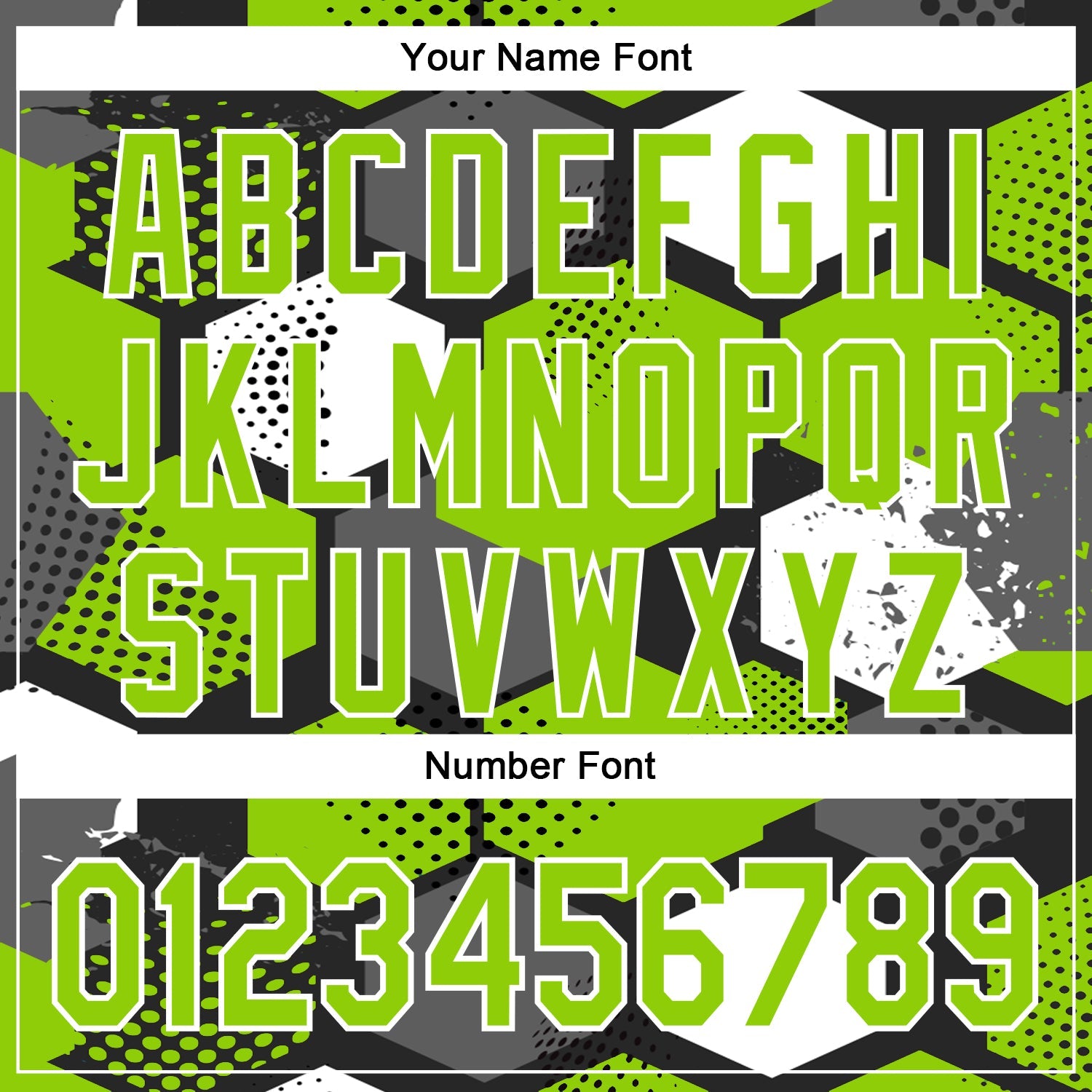 Custom Black Neon Green-White Geometric Shape 3D Pattern Design Bomber Full-Snap Varsity Letterman Hoodie Jacket