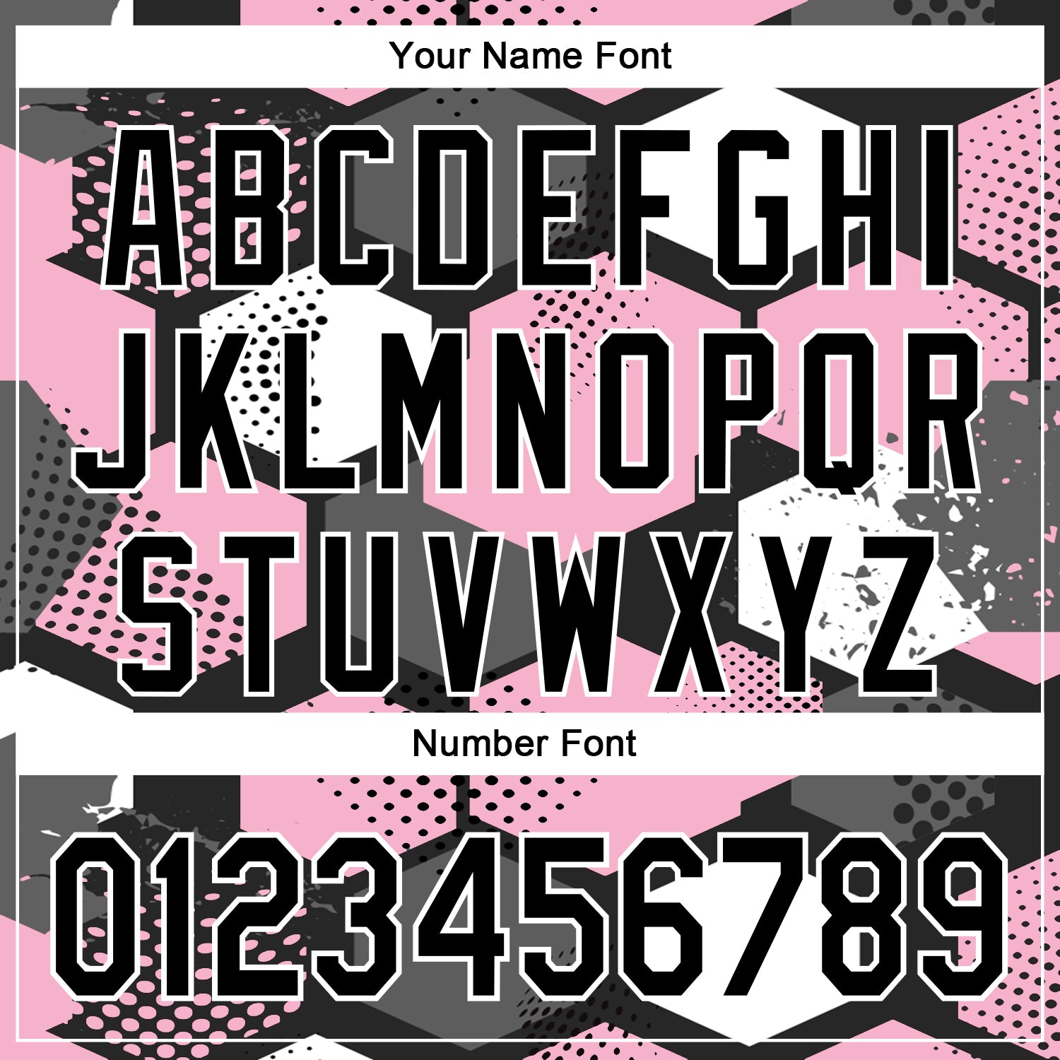 Custom Black Light Pink-White Geometric Shape 3D Pattern Design Bomber Full-Snap Varsity Letterman Hoodie Jacket