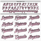 Custom White Light Pink-Black Gothic Crosses Skull 3D Pattern Design Bomber Full-Snap Varsity Letterman Jacket