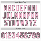 Custom White Light Pink-Black Gothic Crosses Skull 3D Pattern Design Bomber Full-Snap Varsity Letterman Jacket