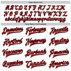 Custom White Red-Black Gothic Skull 3D Pattern Design Bomber Full-Snap Varsity Letterman Jacket