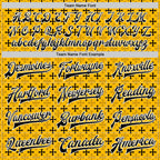 Custom Gold Black-White Gothic Crosses 3D Pattern Design Bomber Full-Snap Varsity Letterman Jacket