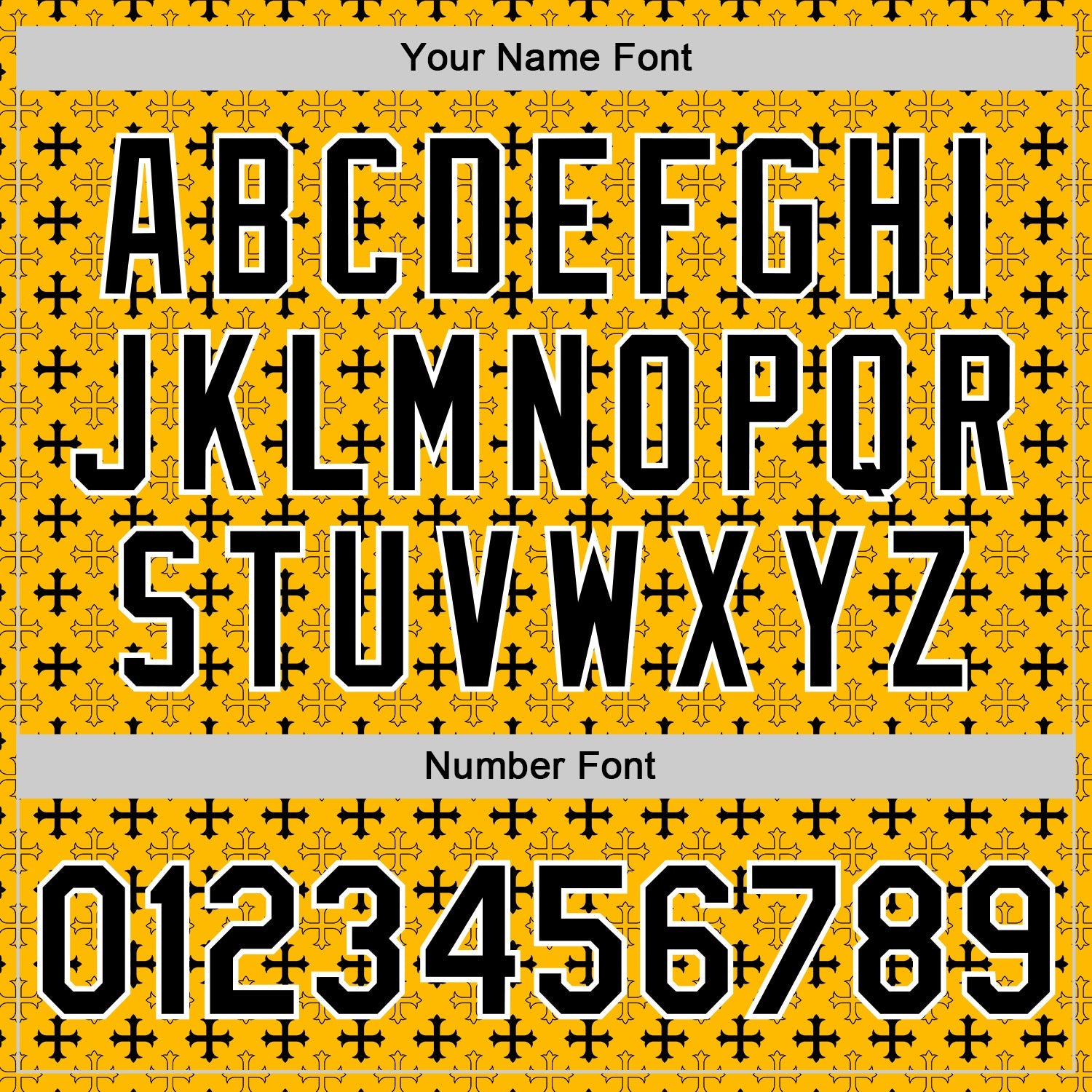 Custom Gold Black-White Gothic Crosses 3D Pattern Design Bomber Full-Snap Varsity Letterman Jacket