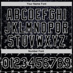 Custom Black White Gothic Glitter Crosses 3D Pattern Design Bomber Full-Snap Varsity Letterman Jacket
