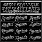 Custom Black White Gothic Skull 3D Pattern Design Bomber Full-Snap Varsity Letterman Jacket
