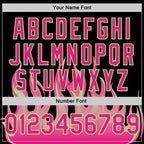 Custom Black Hot Pink Pea Green-White Flame 3D Pattern Design Bomber Full-Snap Varsity Letterman Jacket