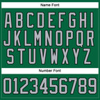 Custom Kelly Green Gray-Black Hockey Lace Neck Jersey
