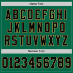 Custom Kelly Green Black-Old Gold Mesh Authentic Throwback Football Jersey