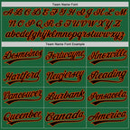 Custom Kelly Green Black-Orange Authentic Throwback Baseball Jersey