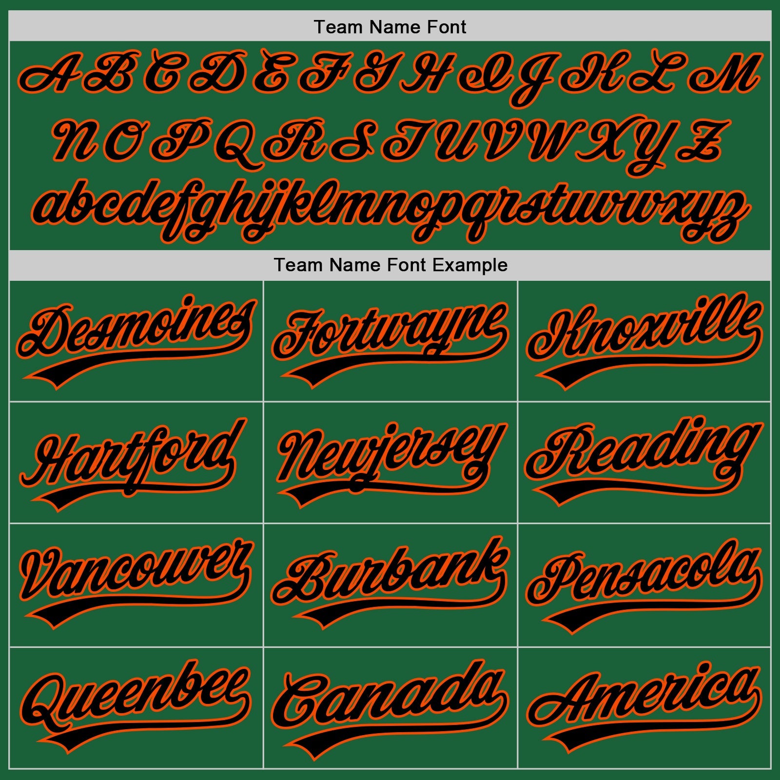 Custom Kelly Green Black-Orange Authentic Throwback Baseball Jersey