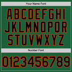Custom Kelly Green Black-Orange Authentic Throwback Baseball Jersey