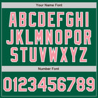 Custom Kelly Green Medium Pink-White Authentic Baseball Jersey