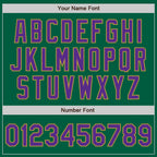 Custom Kelly Green Purple-Old Gold Authentic Baseball Jersey