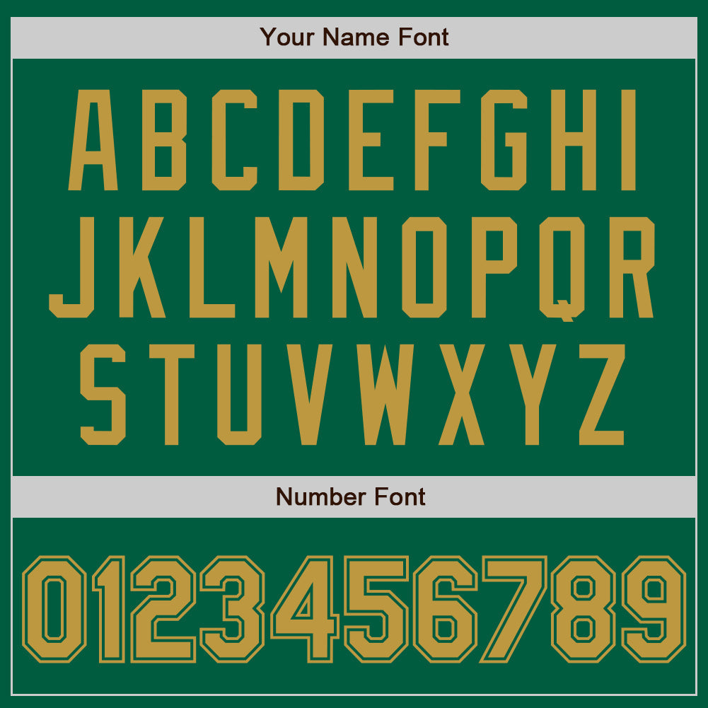 Custom Kelly Green Old Gold Authentic Baseball Jersey