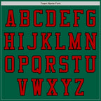 Custom Kelly Green Red-Black Authentic Baseball Jersey