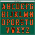 Custom Kelly Green Orange-Black Authentic Baseball Jersey