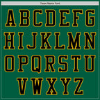 Custom Kelly Green Black-Gold Authentic Baseball Jersey