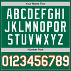 Custom Kelly Green White-Orange Authentic Throwback Basketball Jersey