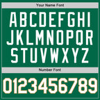 Custom Kelly Green White-Old Gold Authentic Throwback Basketball Jersey