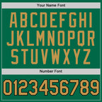 Custom Kelly Green Old Gold-Black Authentic Throwback Basketball Jersey