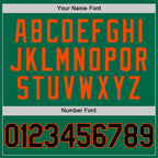 Custom Kelly Green Black-Orange Authentic Throwback Basketball Jersey