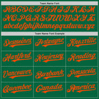 Custom Kelly Green Orange Authentic Baseball Jersey