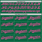 Custom Kelly Green Pink Authentic Baseball Jersey