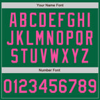 Custom Kelly Green Pink Authentic Baseball Jersey